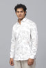 Bluebird Men's Brown Flower Satin Printed Shirt