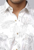 Bluebird Men's Brown Flower Satin Printed Shirt