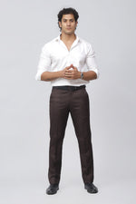 Bluebird Men's Rich Chocolate Brown Work Formal Trousers
