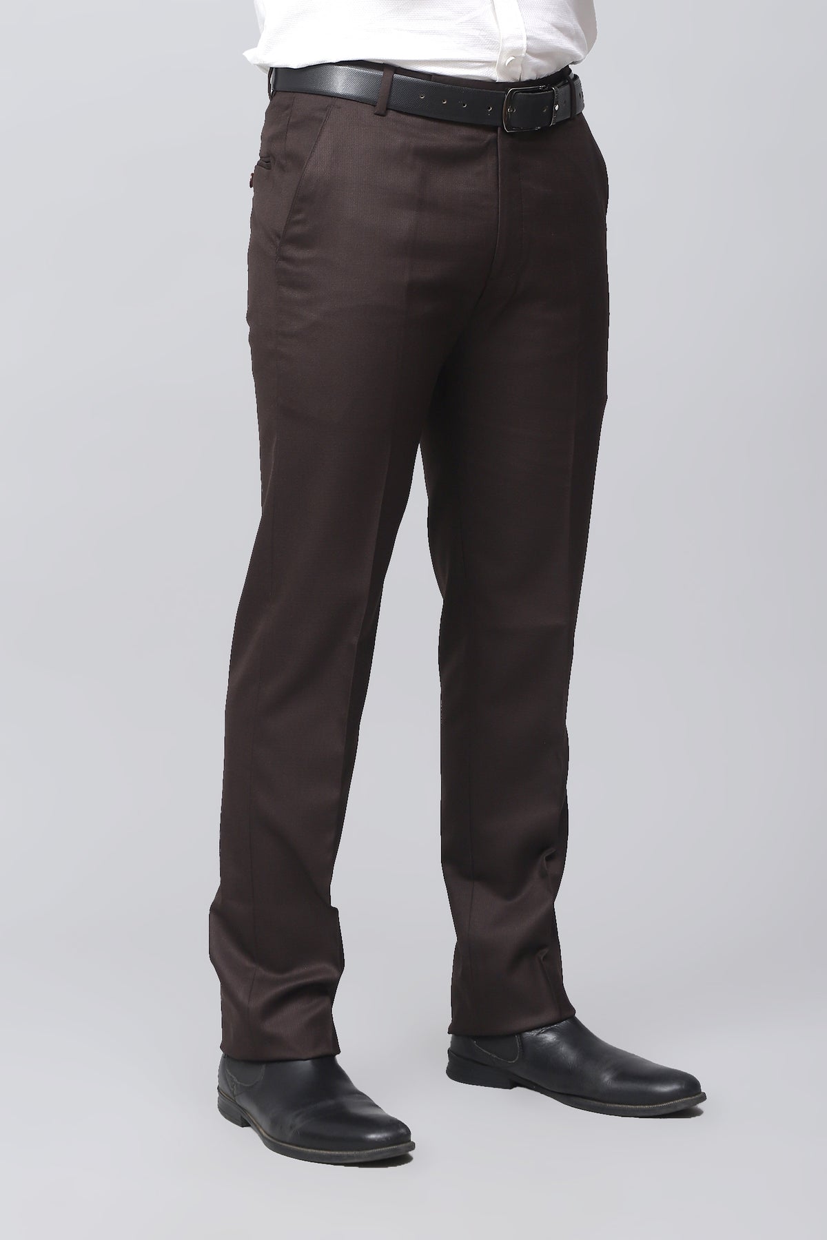 Bluebird Men's Rich Chocolate Brown Work Formal Trousers