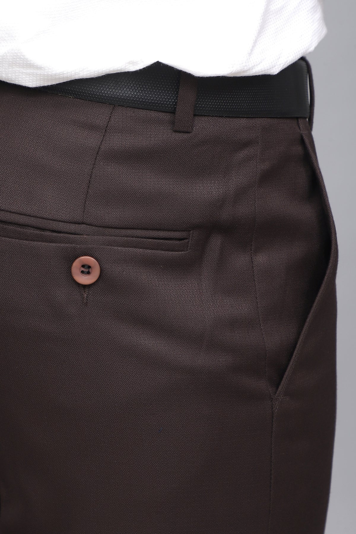 Bluebird Men's Rich Chocolate Brown Work Formal Trousers