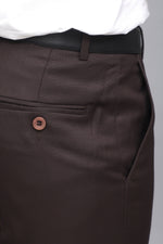 Bluebird Men's Rich Chocolate Brown Work Formal Trousers