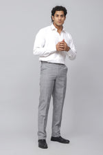 Bluebird Men's Classy Pewter Grey Stretch Band Trousers