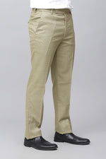 Bluebird Men's Elegant Cream Stretch Band Trousers