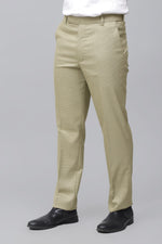 Bluebird Men's Elegant Cream Stretch Band Trousers