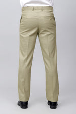 Bluebird Men's Elegant Cream Stretch Band Trousers