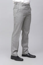Bluebird Men's Sleek Light Grey Stretch Band Trousers