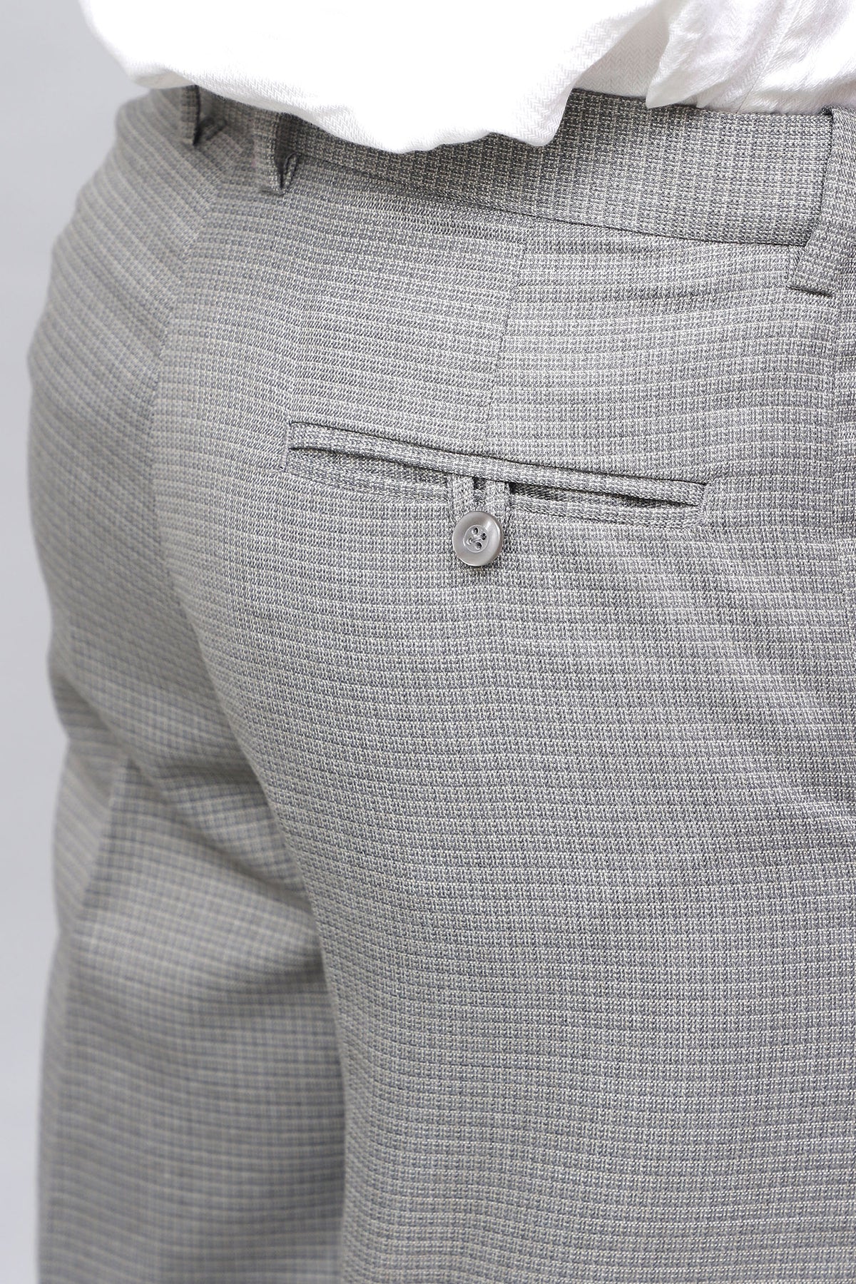 Bluebird Men's Sleek Light Grey Stretch Band Trousers