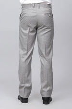 Bluebird Men's Sleek Light Grey Stretch Band Trousers