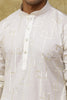 Bluesaanchi Men's Cotton Zari Embroidered Kurta Set - White