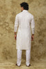 Bluesaanchi Men's Cotton Zari Embroidered Kurta Set - White