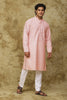 Bluesaanchi Men's Cotton Embroidered Kurta Set – Pink Sun Boota
