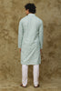 Bluesaanchi Men's Chikankari Embroidered Kurta Set - Light Green