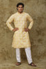 Bluesaanchi Men's Mango Khidki Butta Embroidered Kurta Set