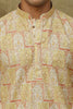 Bluesaanchi Men's Mango Khidki Butta Embroidered Kurta Set