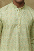 Bluesaanchi Men's Chikankari Embroidered Kurta Set - Green White