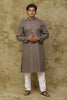 Bluesaanchi Men's Mud Octagon Sequin Threadwork Kurta Set