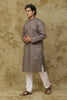 Bluesaanchi Men's Mud Octagon Sequin Threadwork Kurta Set