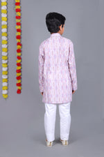 Light Purple Printed Kurta Set – Elegant & Classic for Your Little One