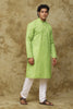 Bluesaanchi Men's Checkered Cotton Kurta Set | Summer Traditional Look
