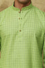 Bluesaanchi Men's Checkered Cotton Kurta Set | Summer Traditional Look
