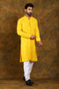 Yellow Party Wear Men's Kurta Pajama Set