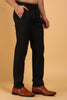 Lycra Blend Black Trouser For Men's