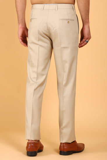 BLUEBIRD MEN'S POLYCOTTON CREAM TROUSERS