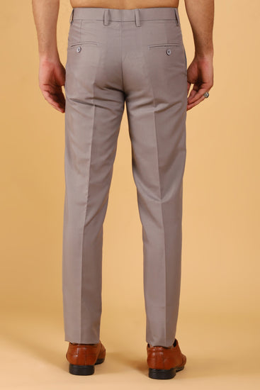 Back viewBLUEBIRD MEN'S BEIGE LYCRA FORMAL TROUSER