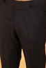 Lycra Blend Solid black Texture Trouser For Men's