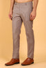 Lycra Blend Mocha Texture Trouser For Men's