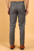 Lycra Blend Grey Texture Trouser For Men's