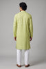 Veshbhoshaa Men's Soft Green Printed Kurta Set