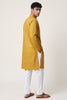 Veshbhoshaa Men's Mustard Yellow Printed Kurta Set