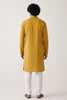 Veshbhoshaa Men's Mustard Yellow Printed Kurta Set