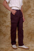 Bluebird Men's Cotton Cargo Pant Loose Fit Maroon