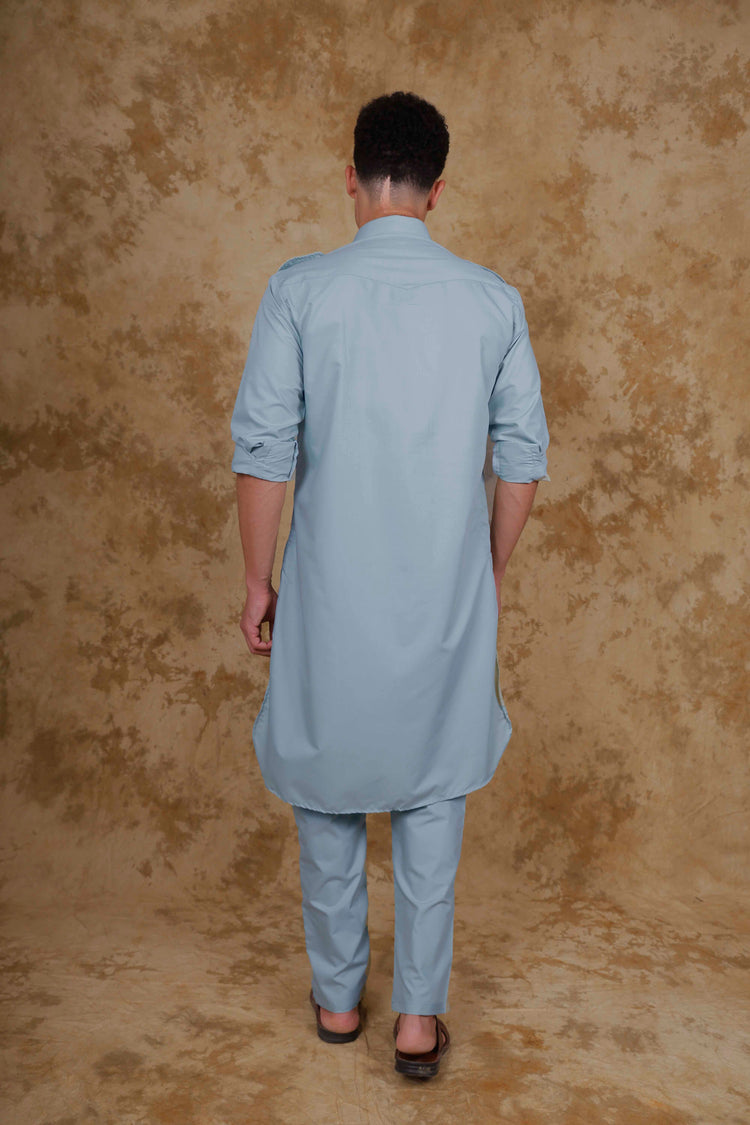 Bluesaanchi Green Pathani Kurta with Trouser Pant