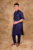 Bluesaanchi Navy Pathani Kurta with Trouser Pant