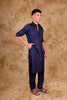 Bluesaanchi Navy Pathani Kurta with Trouser Pant