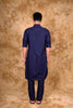 Bluesaanchi Navy Pathani Kurta with Trouser Pant