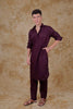 Bluesaanchi Maroon Pathani Kurta with Trouser Pant