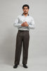 Mocha Brown Classic Pleated Formal Trouser