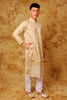 Bluesaanchi Zari Work Beige Kurta with Trouser Pajama