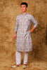 Bluesaanchi Sequined Chikan Print Traditional Sky Blue Kurta Set