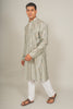 Bluesaanchi Handcrafted Cotton Kurta Pajama Set for Men – Grey