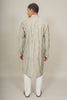 Bluesaanchi Handcrafted Cotton Kurta Pajama Set for Men – Grey