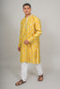 Bluesaanchi Handcrafted Cotton Kurta Pajama Set for Men – Yellow