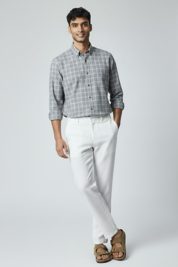 Bluebird Men's Green Linen Tencel Shirt