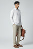 Bluebird Men's White Lines Cotton Blend Shirt