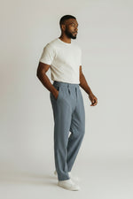 Bluebird Men's Korean Pleated Pant Grey Colour
